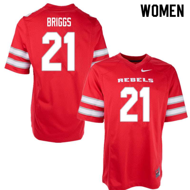 Women #21 Spencer Briggs UNLV Rebels College Football Jerseys Sale-Red